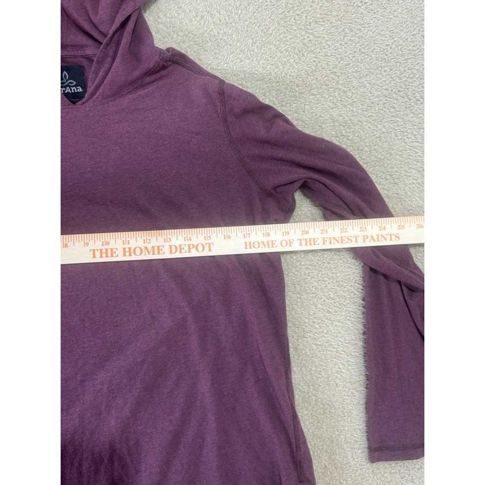 PrAna Men's Small Hooded Long Sleeve T-Shirt Organic Cotton Blend‎ Purple Maroon - Picture 4 of 6